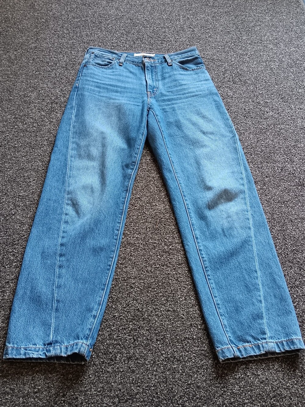 Y2K Levis Womens Size 26, '94 Baggy Blue Denim Jeans, Medium Wash - Picture 2 of 14